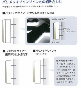 LEDサイン パリメッキサインシリーズ