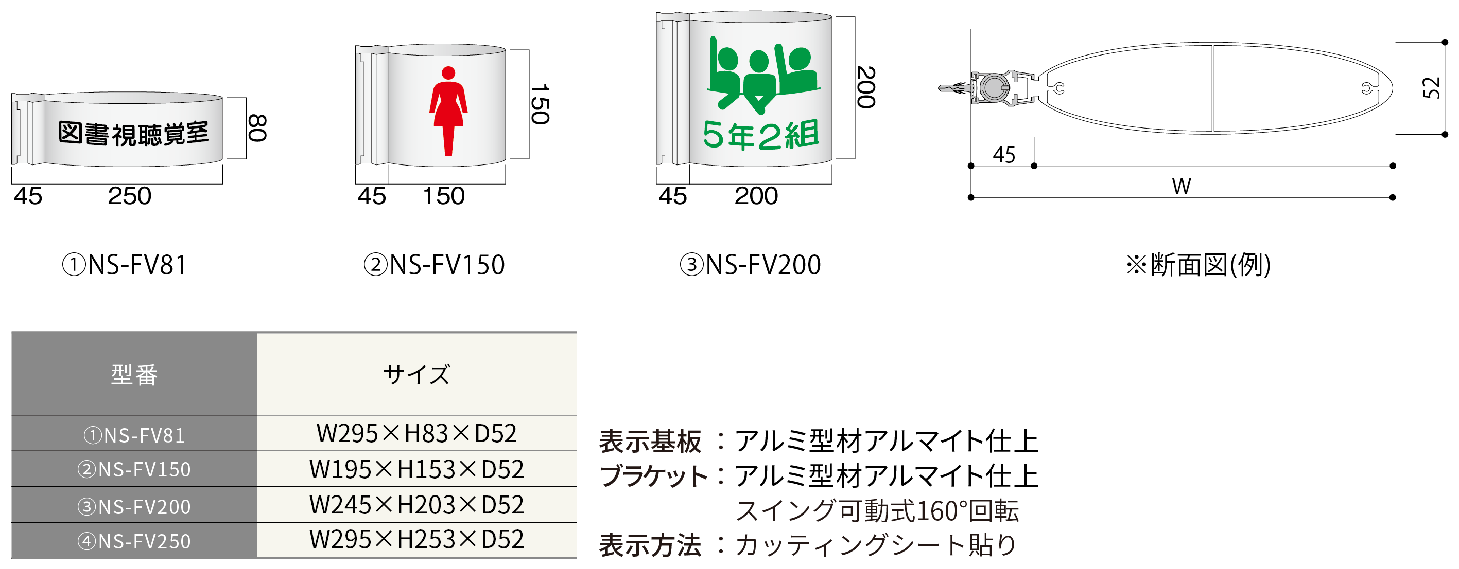 ハッケンルームサイン フォーバルプレートスイングタイプ